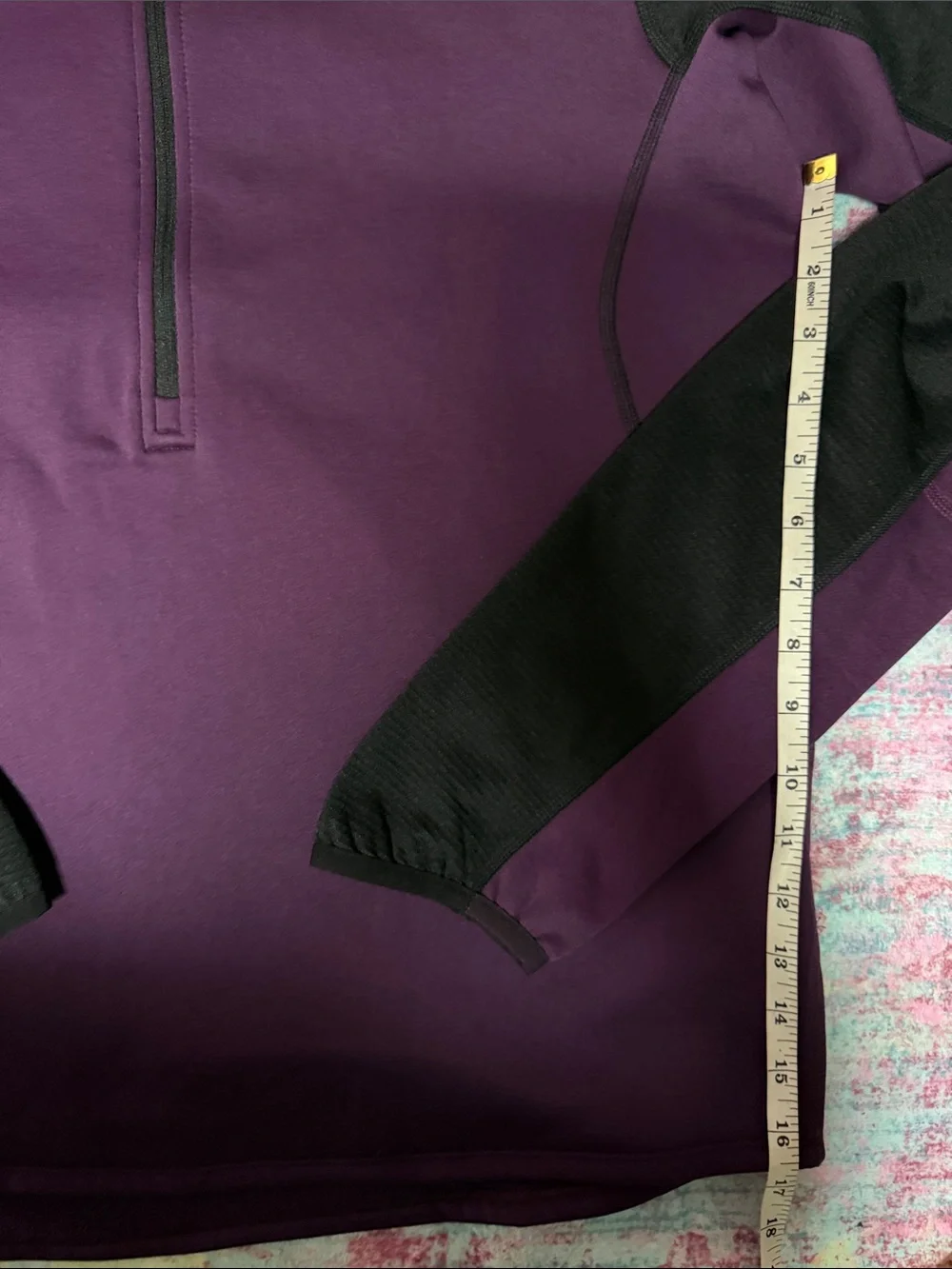The North Face Men's Plum Purple and Black Quarter-Zip Performance Pullover